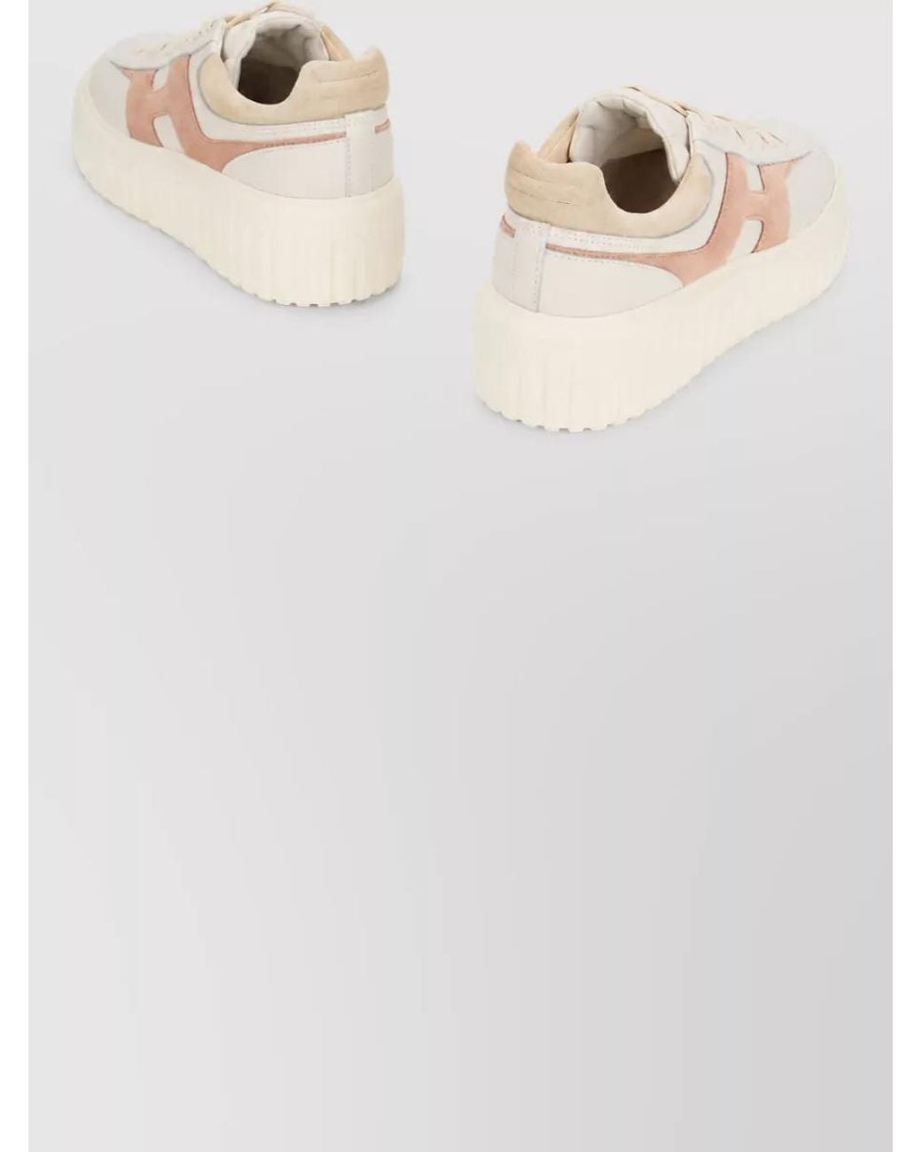 Hogan White Leather Low-Top Sneakers
