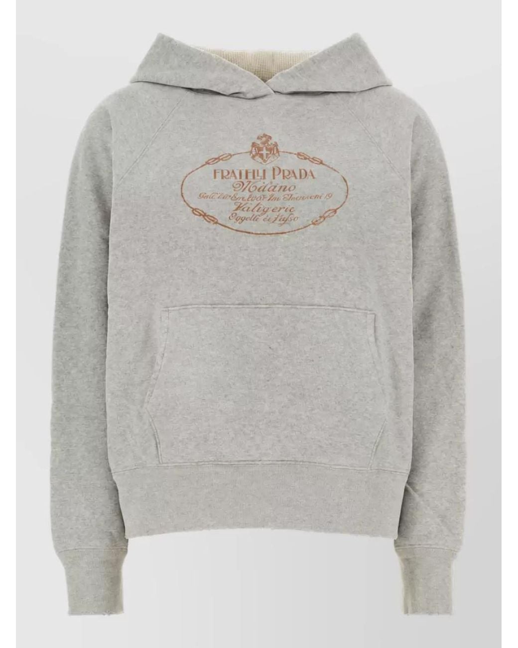 Prada Gray Cotton Reversible Sweatshirt