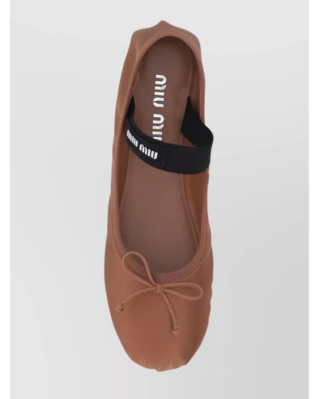 Miu Miu White Satin Ballerina Shoes