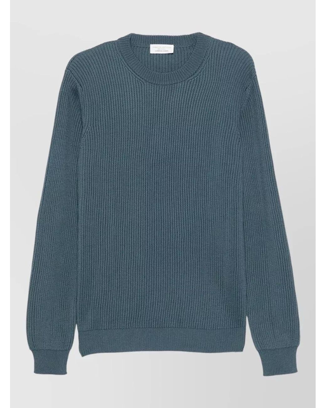 Roberto Collina Blue Merino Wool Crewneck Jumper for men