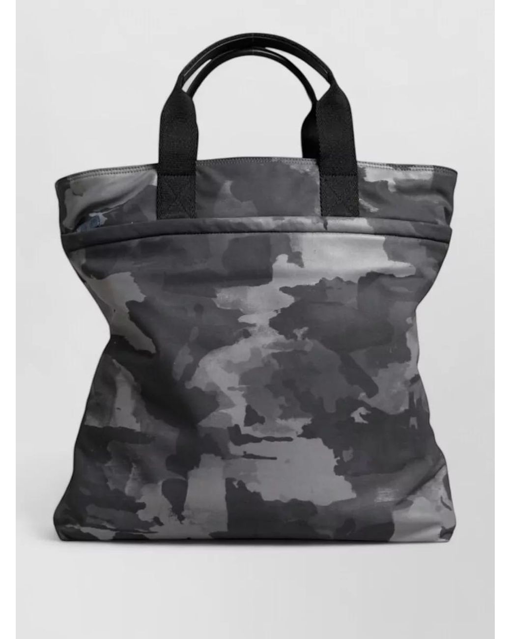 Dolce & Gabbana Black Camouflage Cotton Shoulder Bag for men