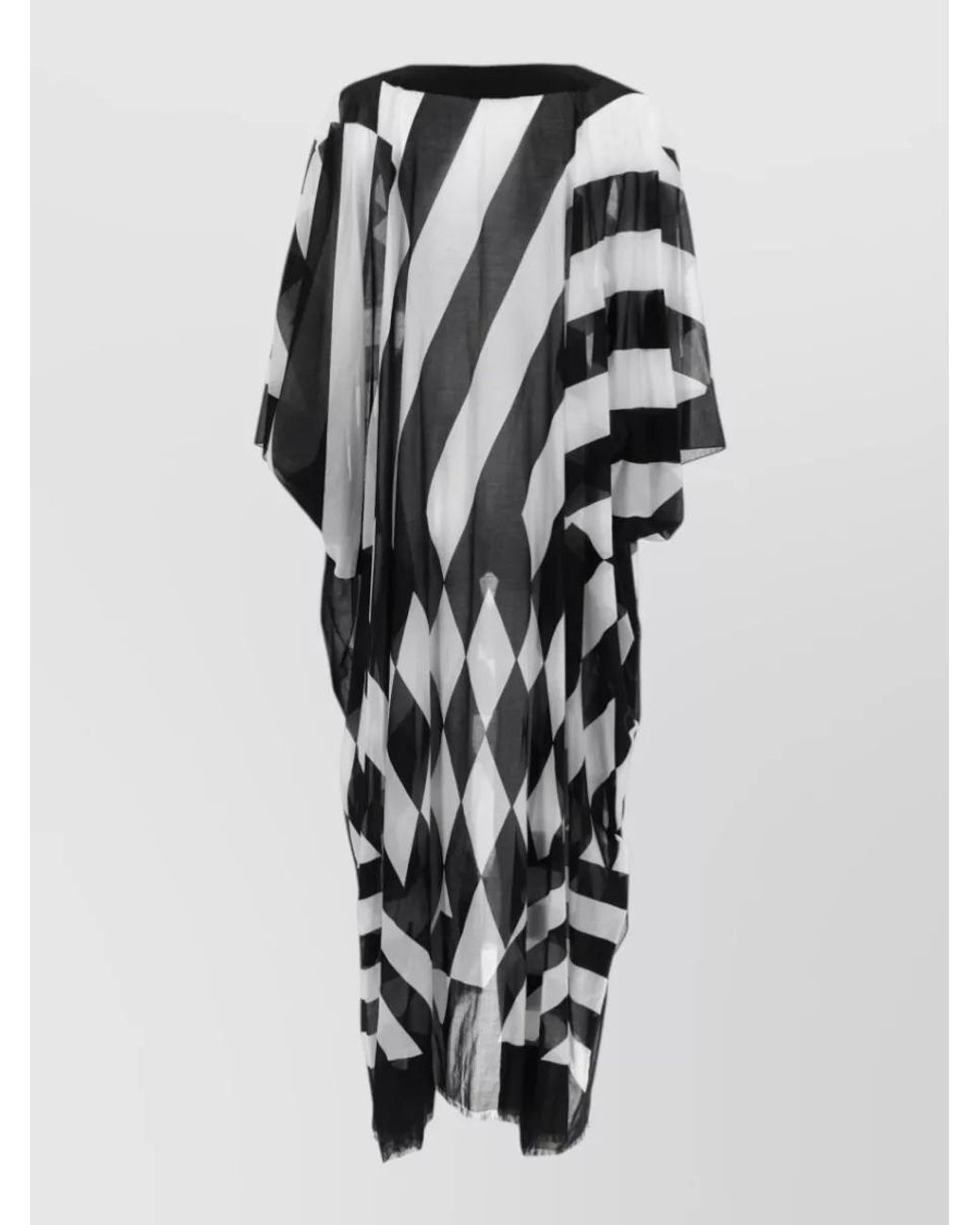 Dries Van Noten White Printed Oversized Tunic