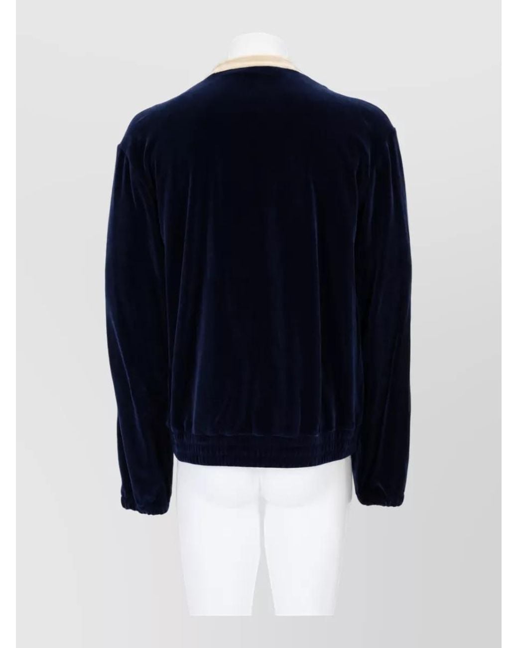 Valentino Blue Jersey Cotton Zip Jacket for men