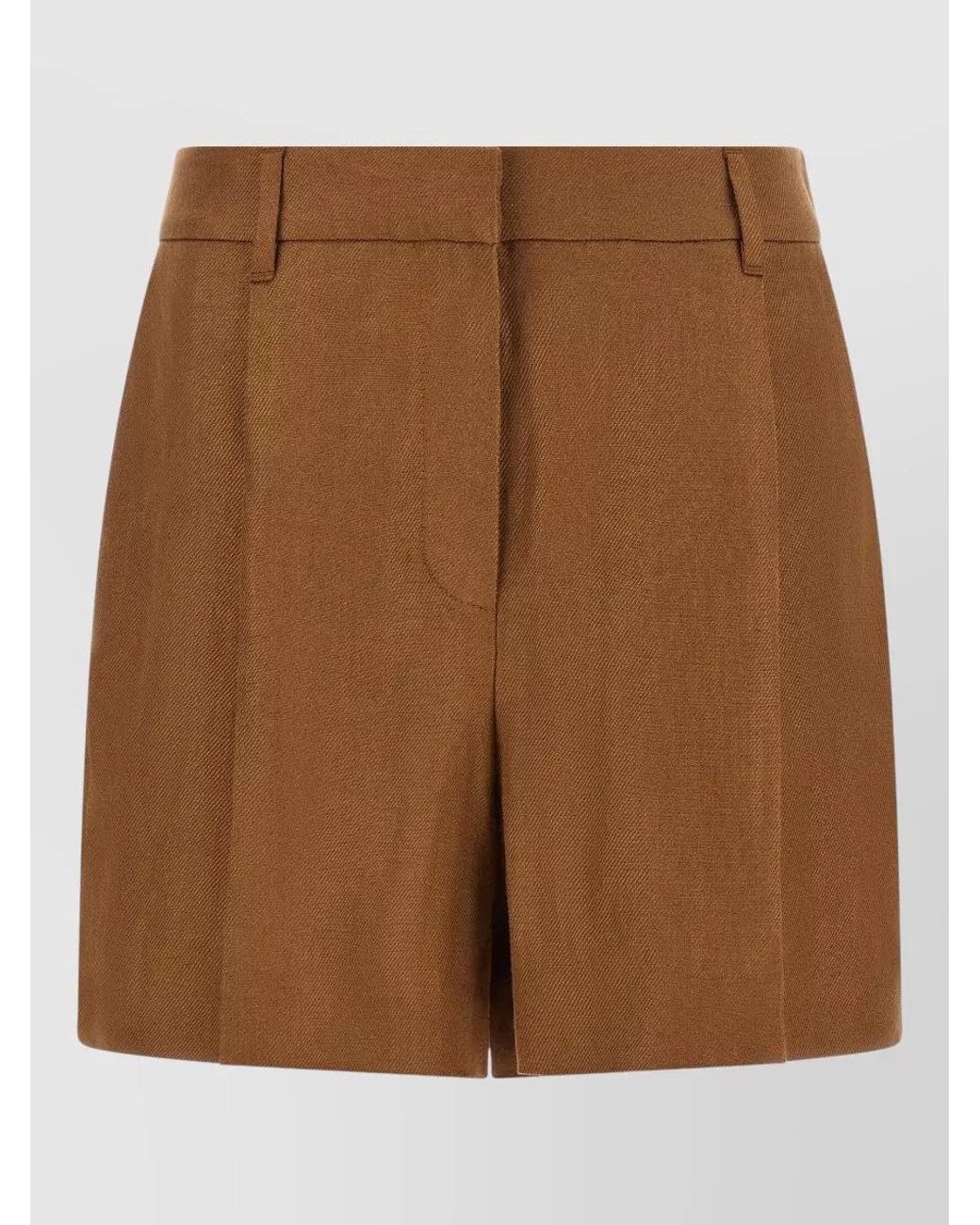 Brunello Cucinelli Brown Linen Relaxed-Fit Bermuda Shorts
