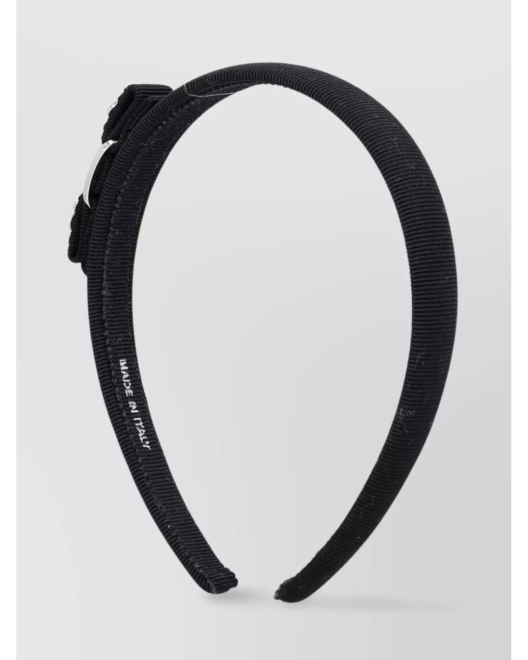 Ferragamo Black Crystal-Embellished Bow Headband