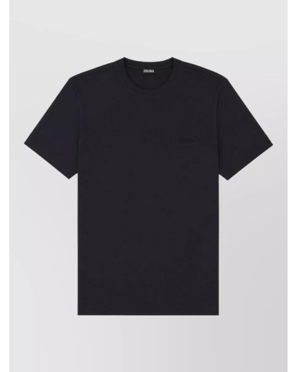 Zegna Black Cotton Logo T-Shirt for men