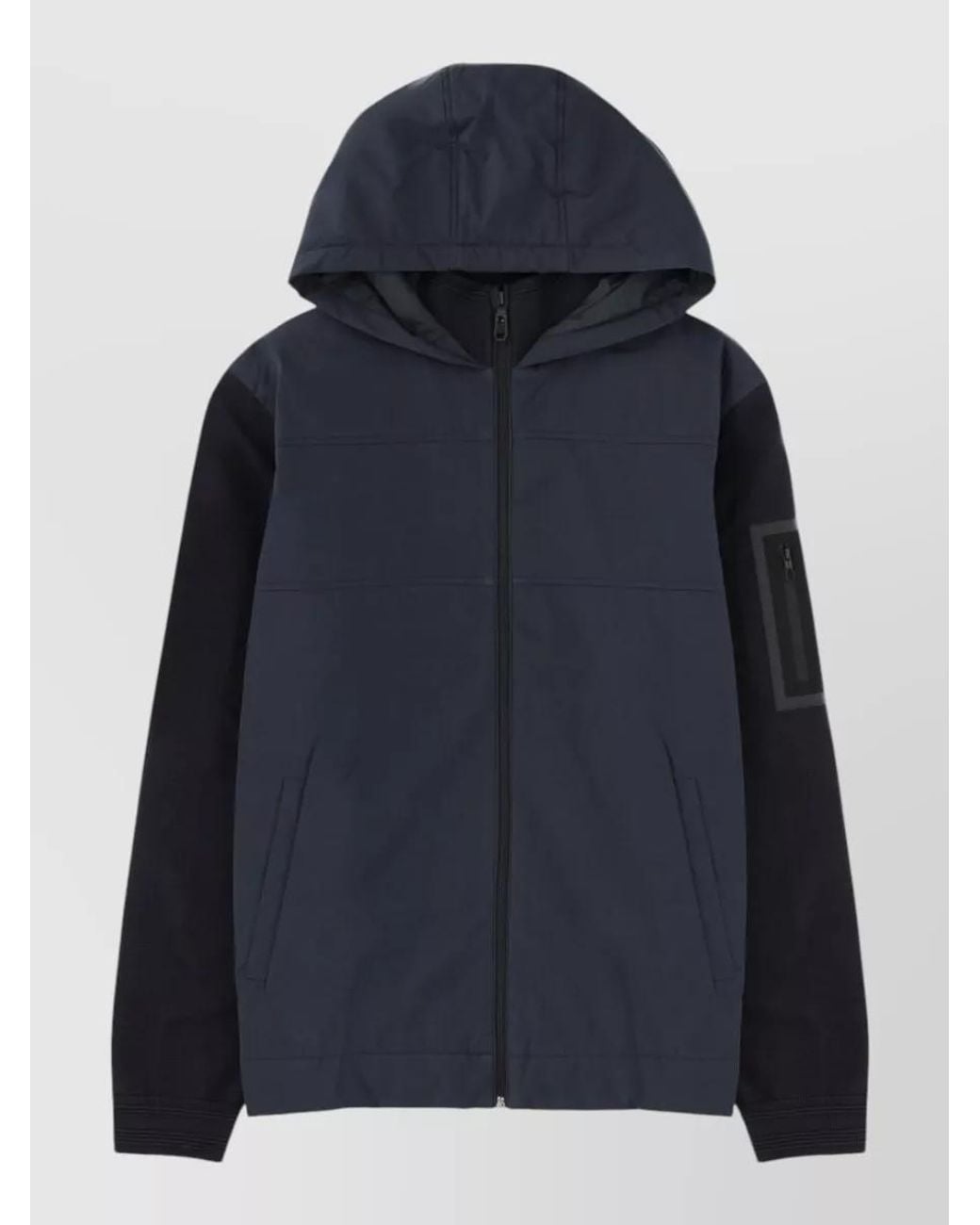Boss Blue Hooded Raincoat for men