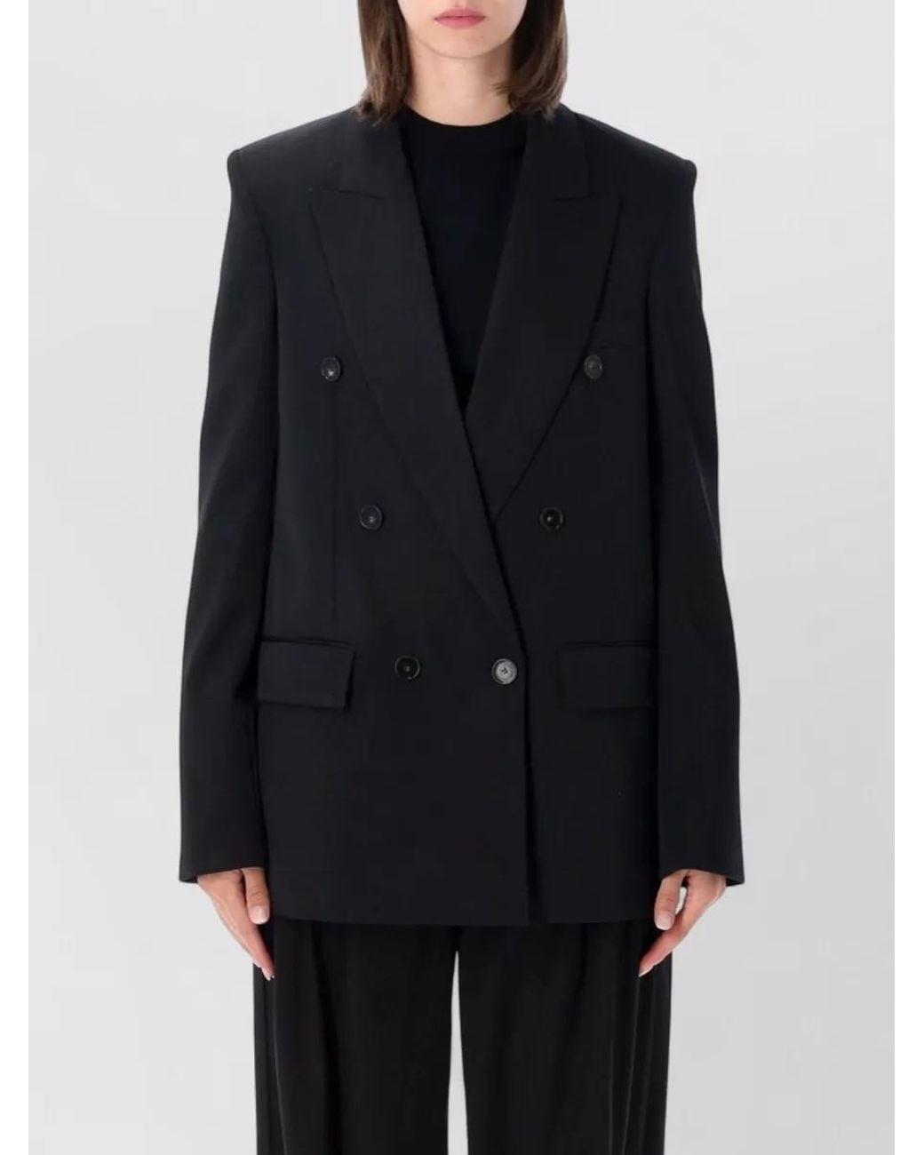 Stella McCartney Blue Wool Oversized Double-Breasted Blazer