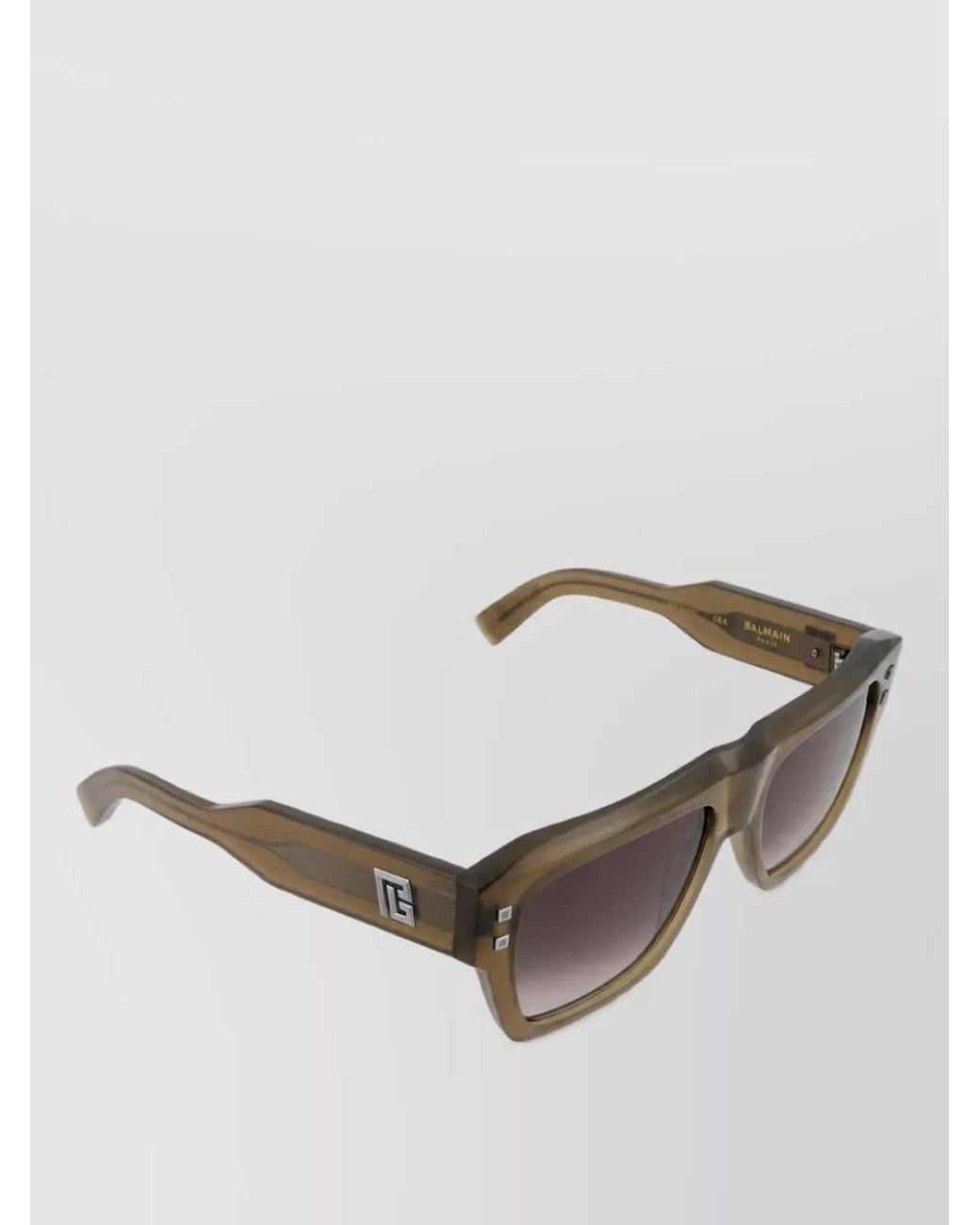 Balmain Multicolor Acetate Rectangular Sunglasses