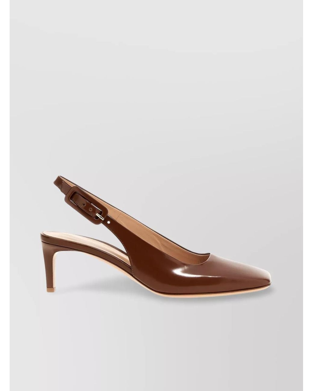 Gianvito Rossi Brown Leather Slingback Pumps
