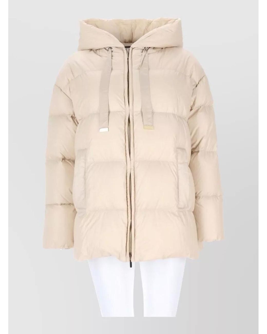 Max Mara Natural Nerine Puffer Parka Coat