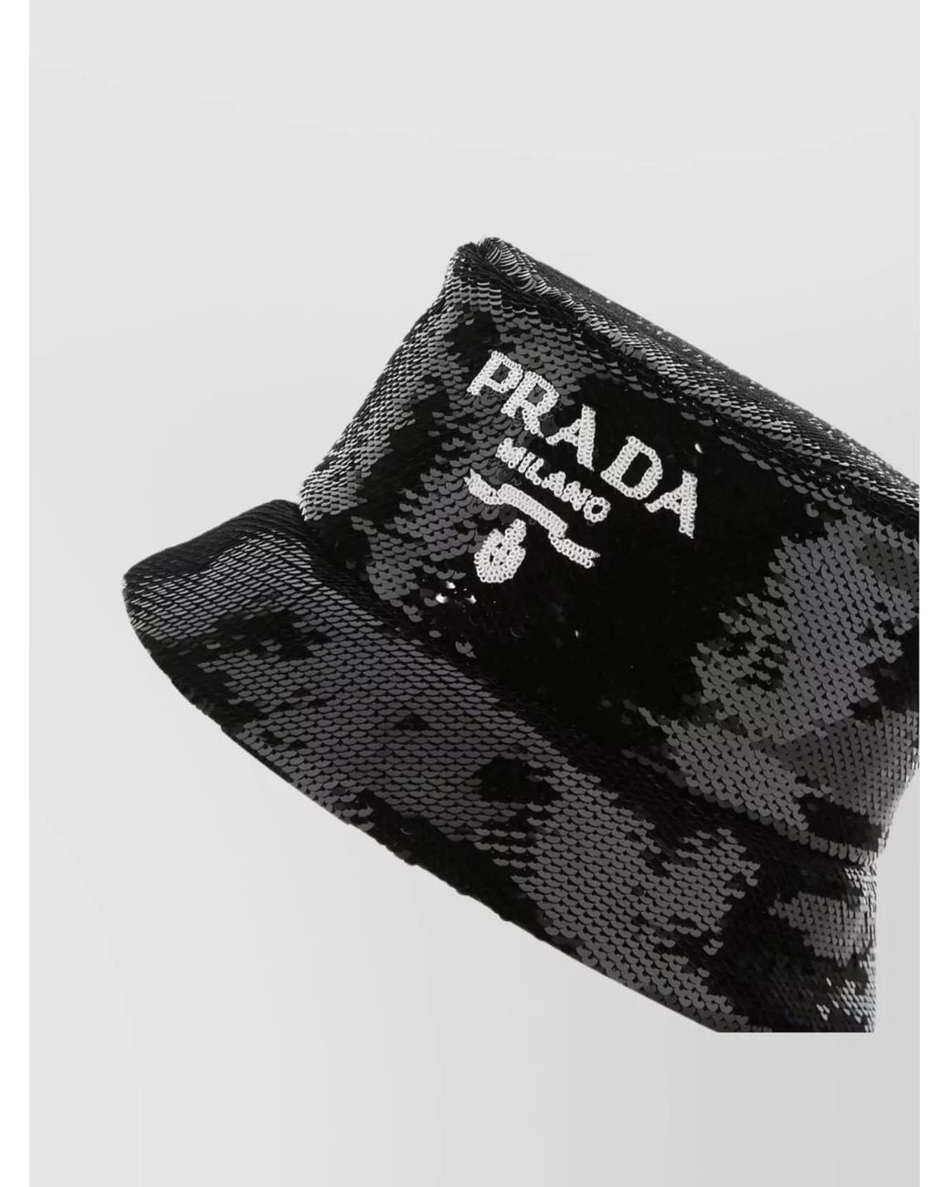 Prada Black Sequin Bucket Hat