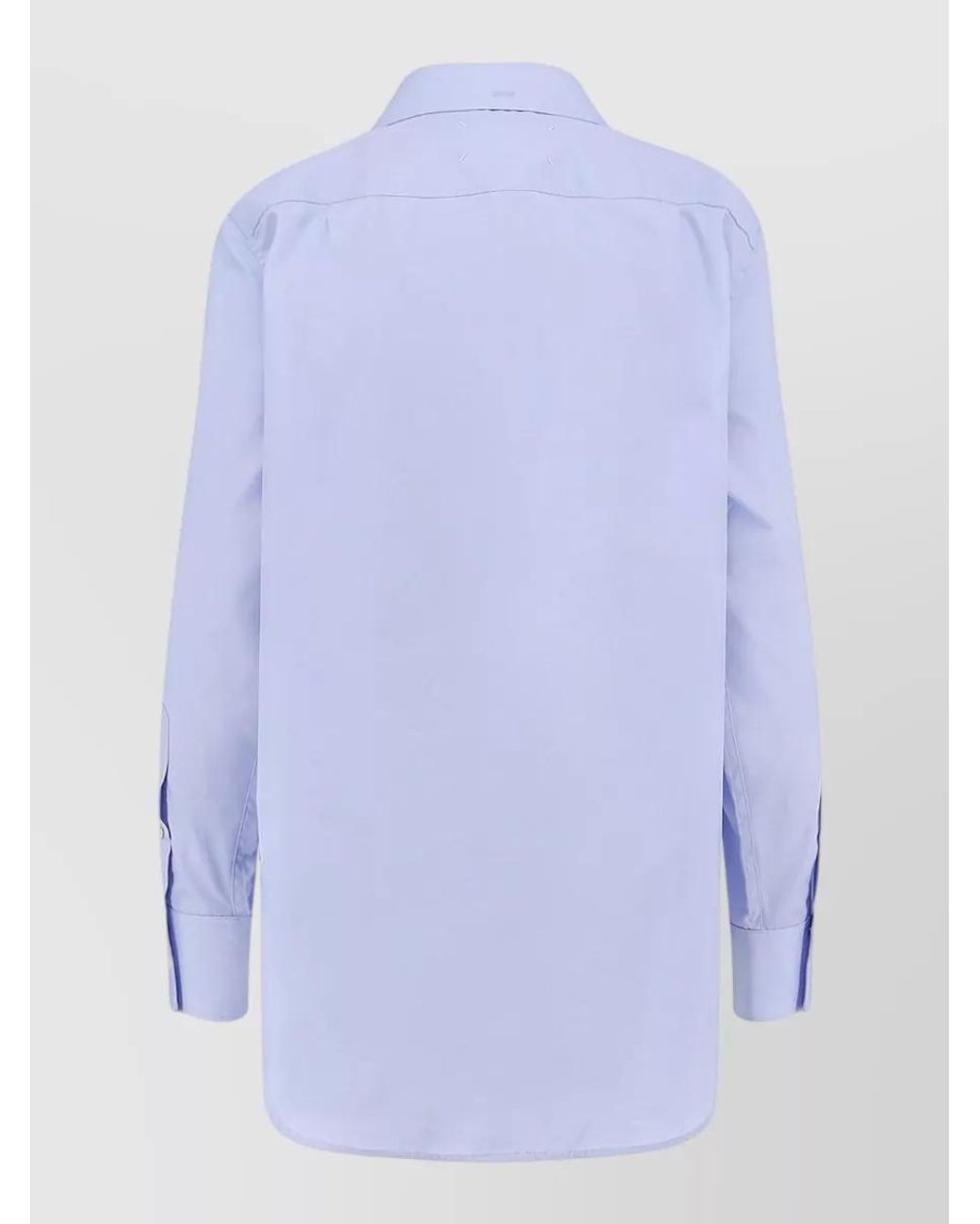 Maison Margiela Blue Cotton Long Sleeve Poplin Shirt