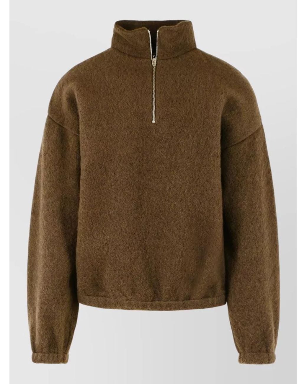 Jil Sander Brown Wool Fleece Jacket for men