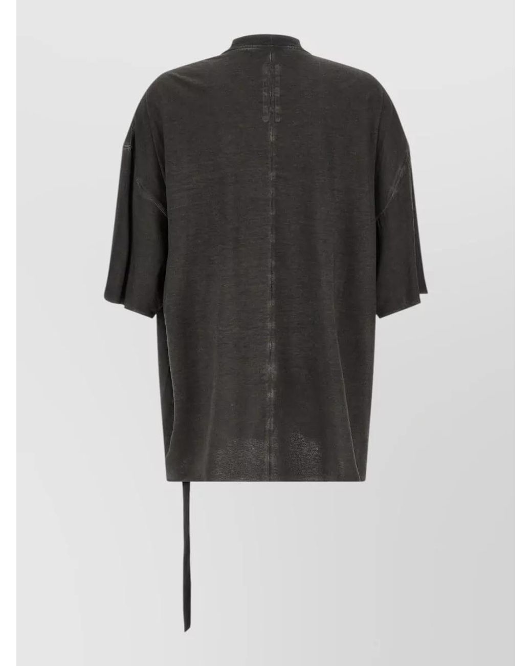 Rick Owens Black Cotton Oversized Printed T-Shirt for men