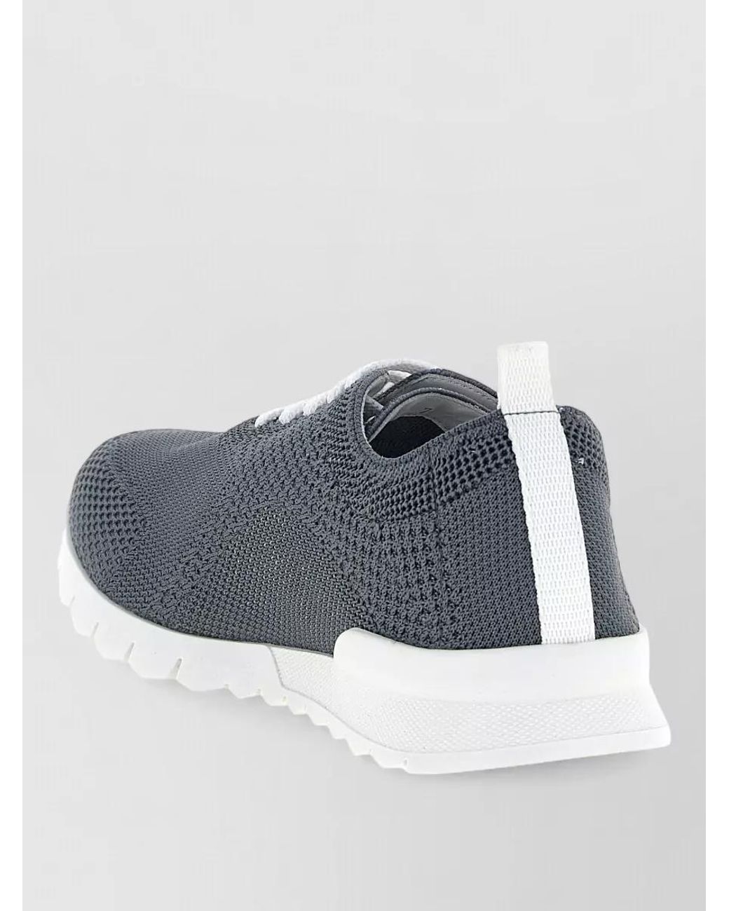 Kiton Blue Knit Low-Top Sneakers for men