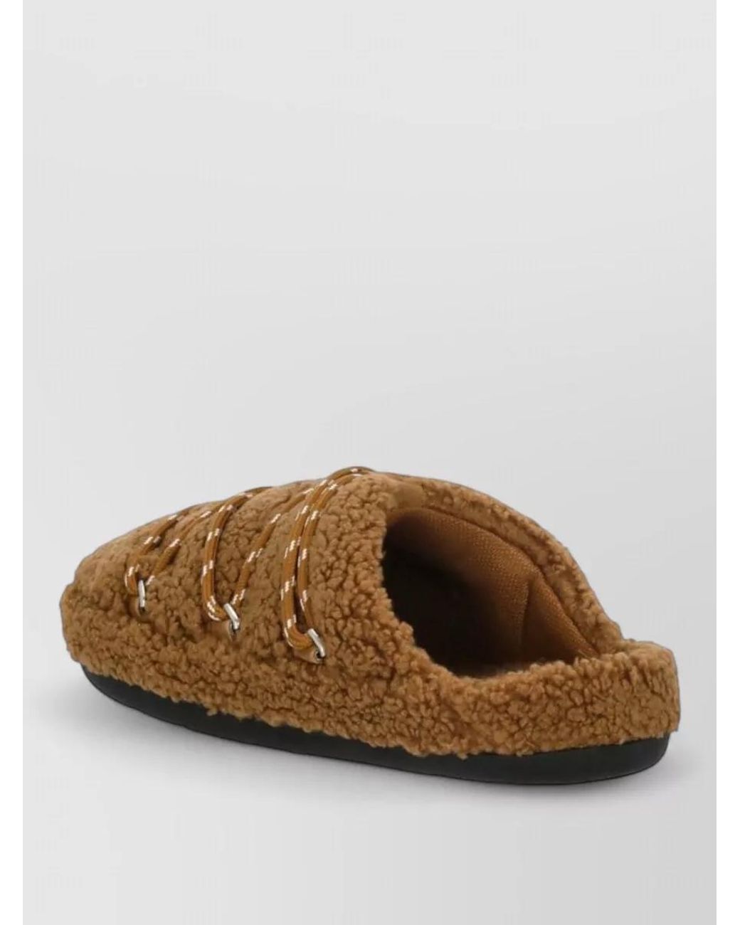 Moon Boot Brown Shearling Slippers