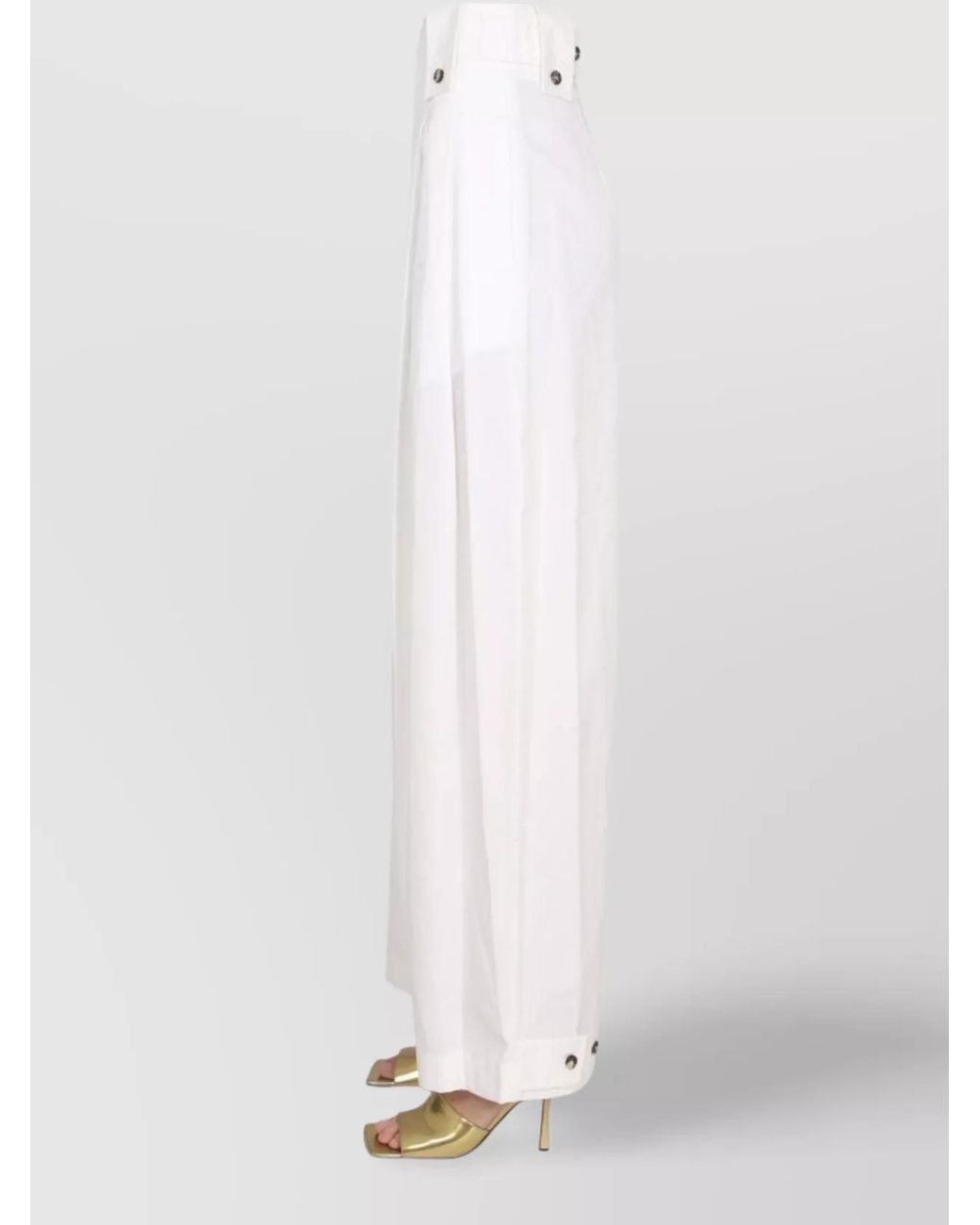 Bottega Veneta White Wide-Leg Trousers