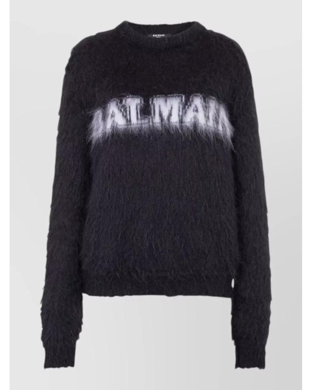 Balmain Black Mohair Jumper