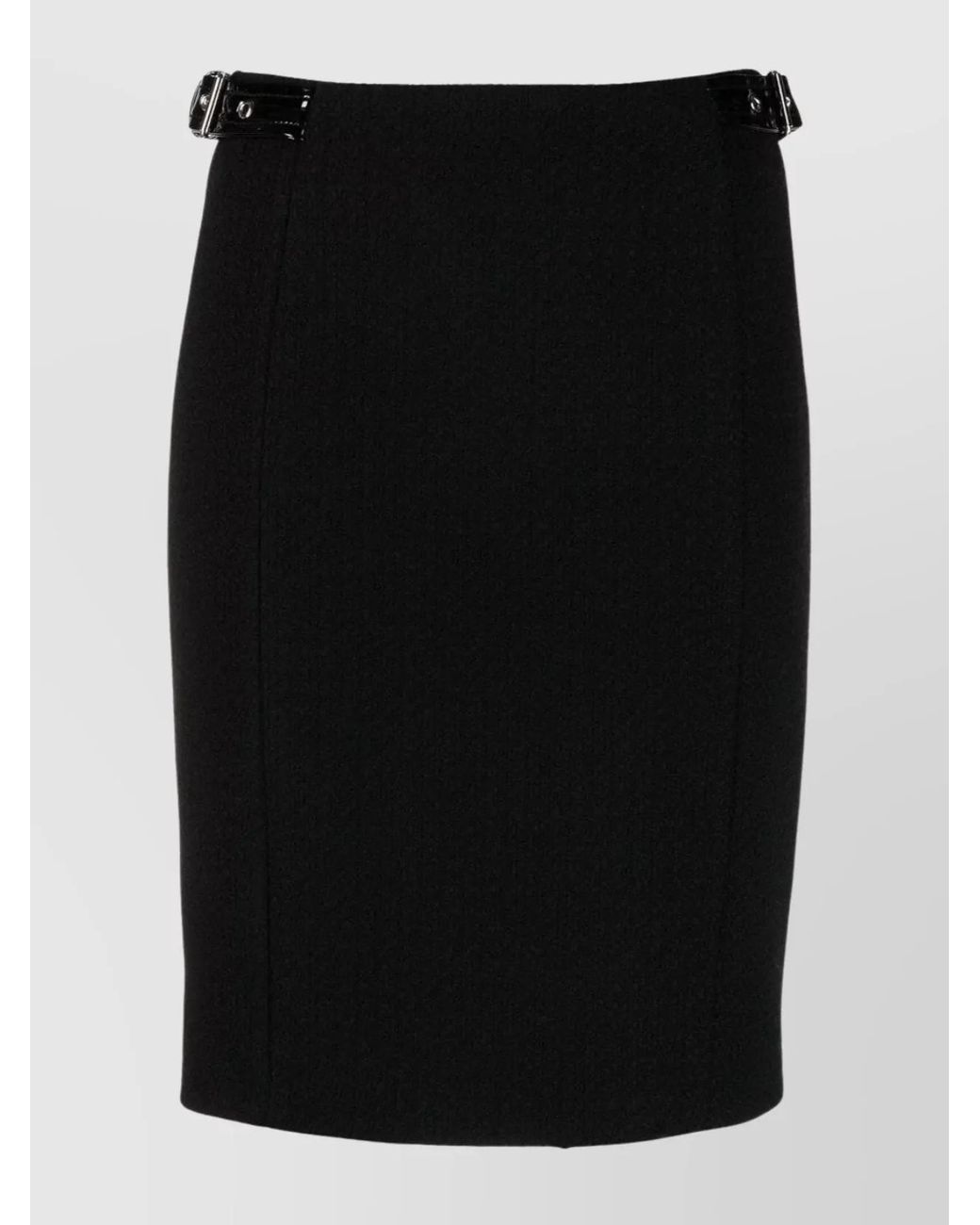 Moschino Black Wool Pencil Skirt