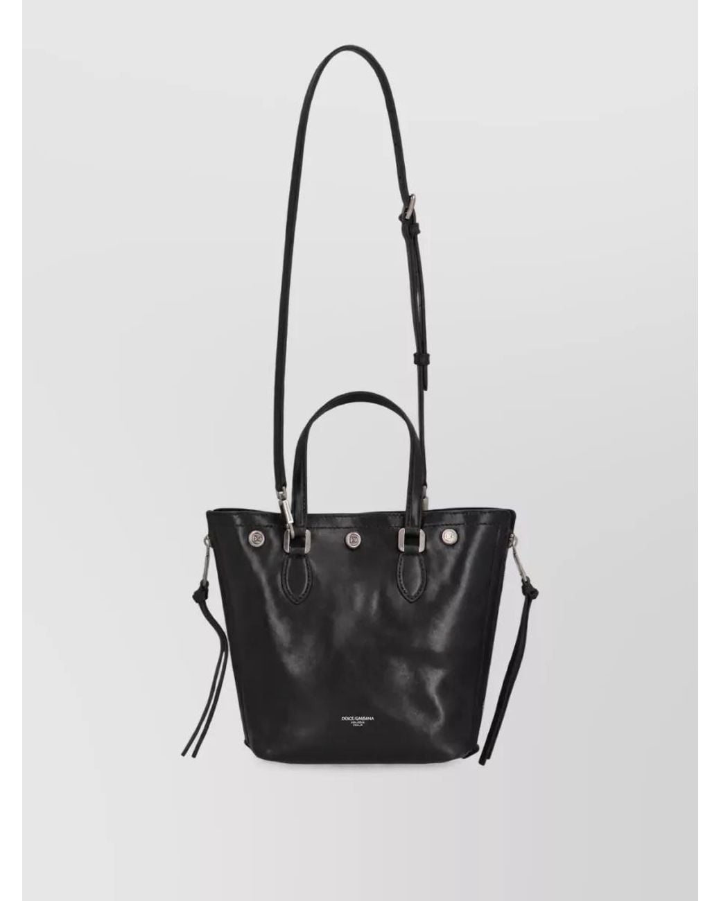 Dolce & Gabbana Black Calf Leather Shoulder Bag for men