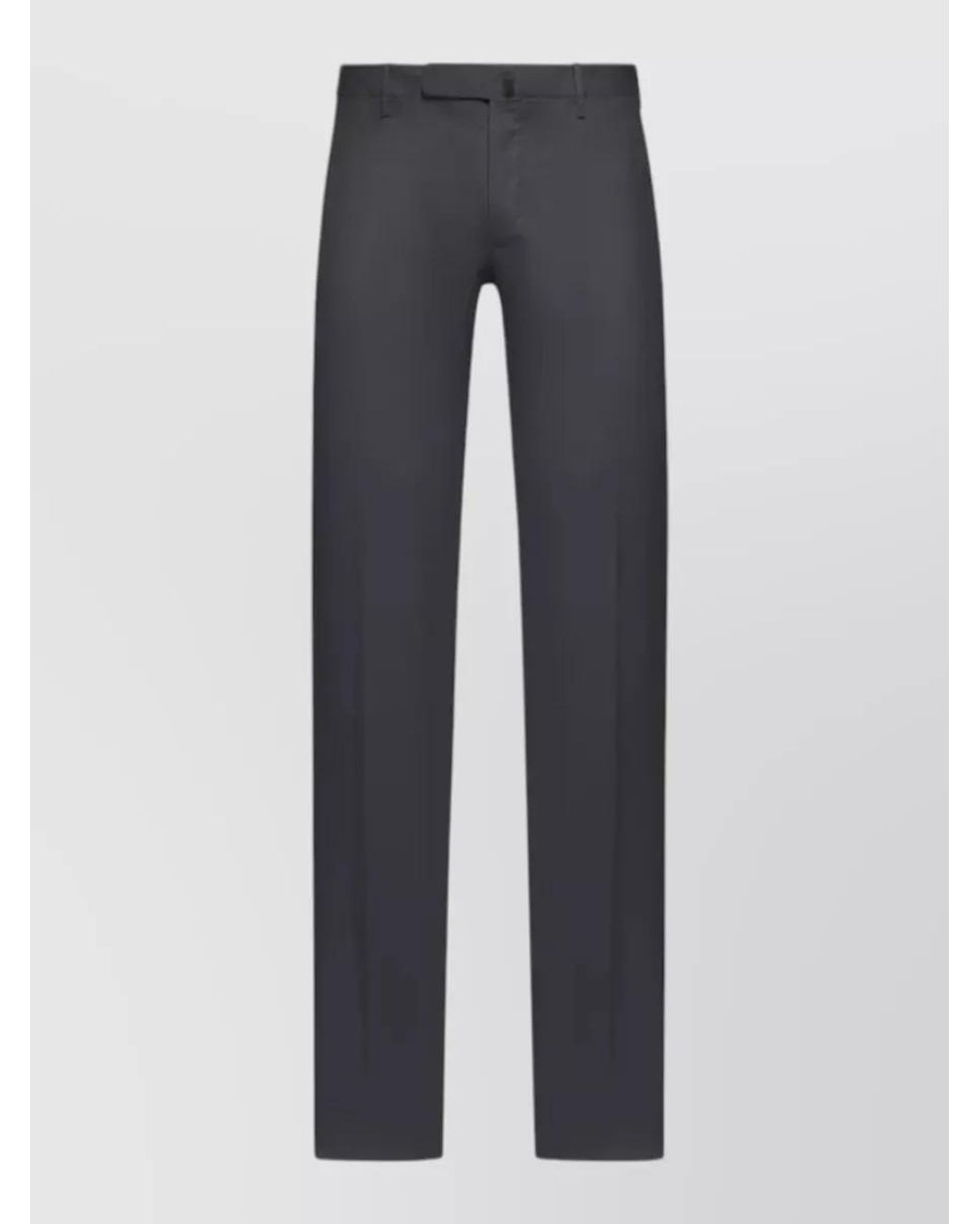 Incotex Gray Straight-Leg Chino Trousers for men