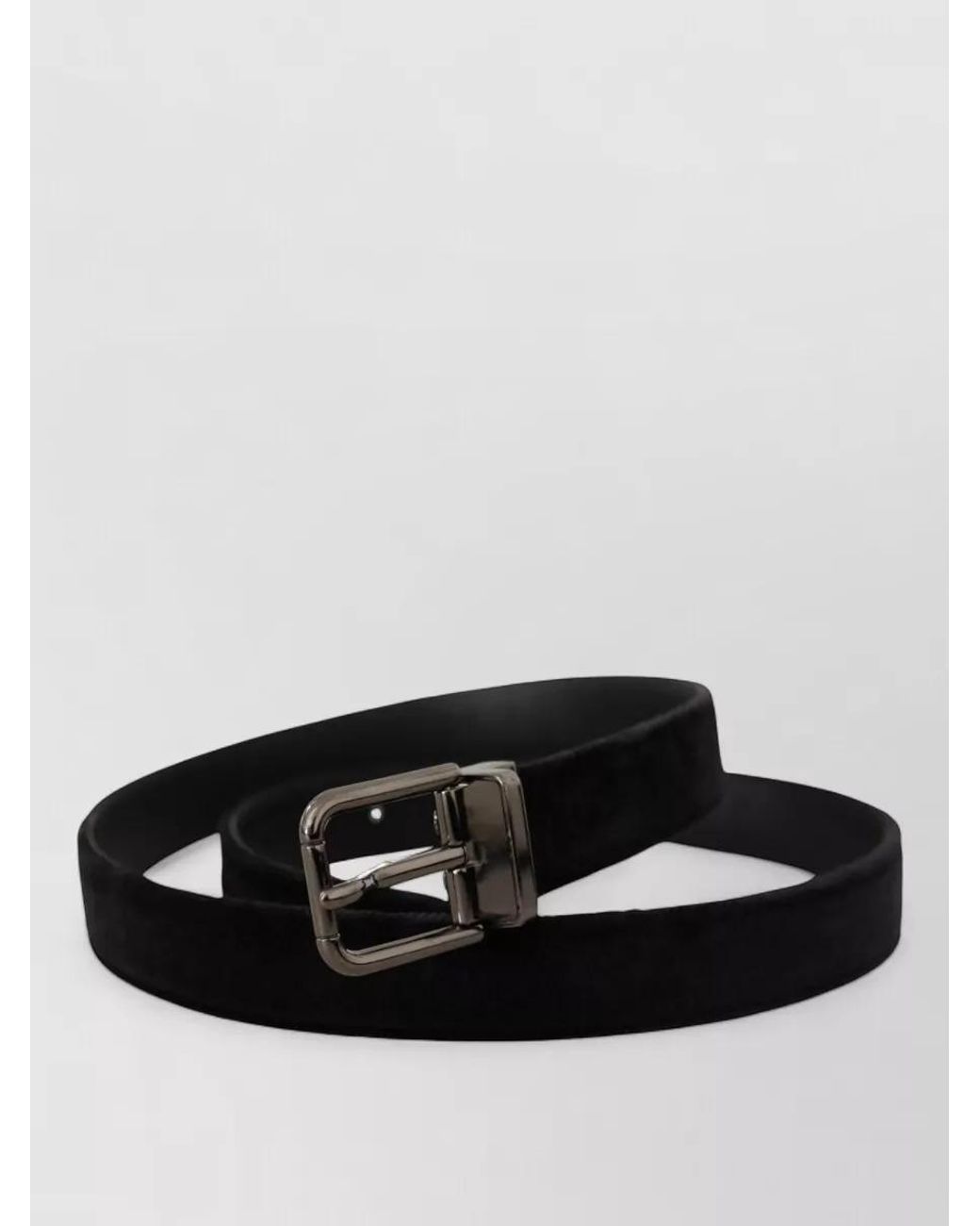 Dolce & Gabbana White Velvet Belt for men
