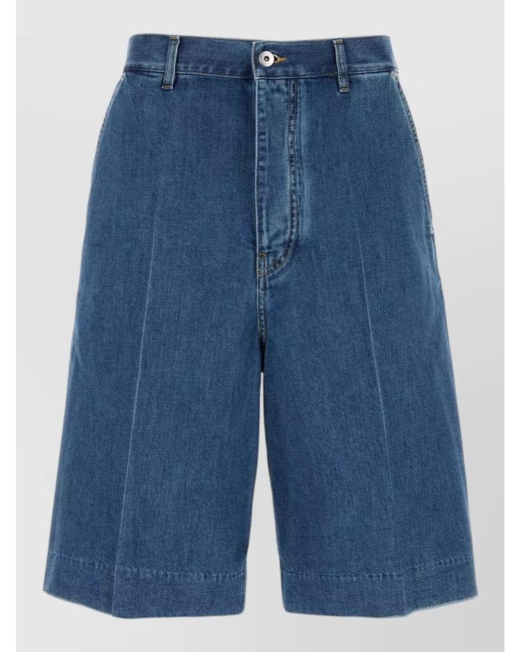 Bottega Veneta Blue Denim Bermuda Shorts for men
