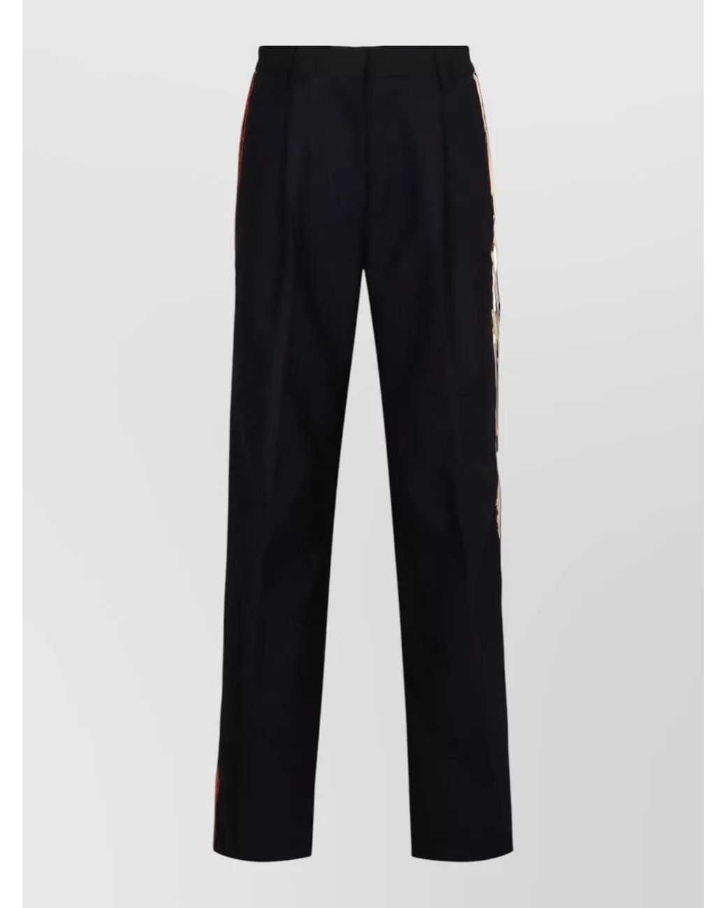 Dries Van Noten Blue Wool Straight-Leg Tailored Trousers
