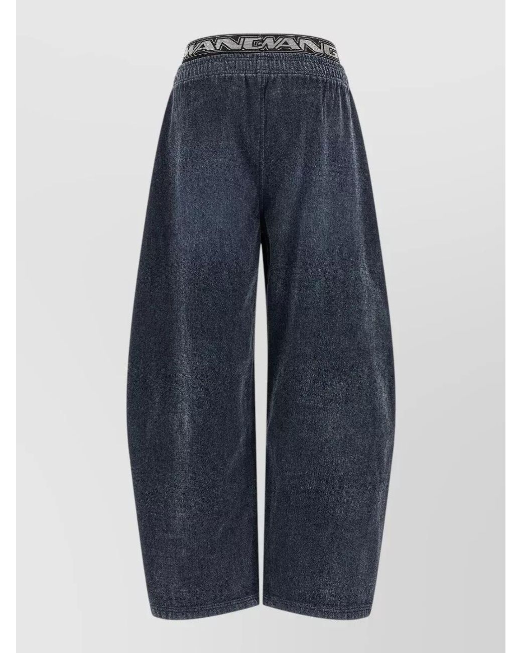 Alexander Wang Blue Denim Barrel-Leg Pants