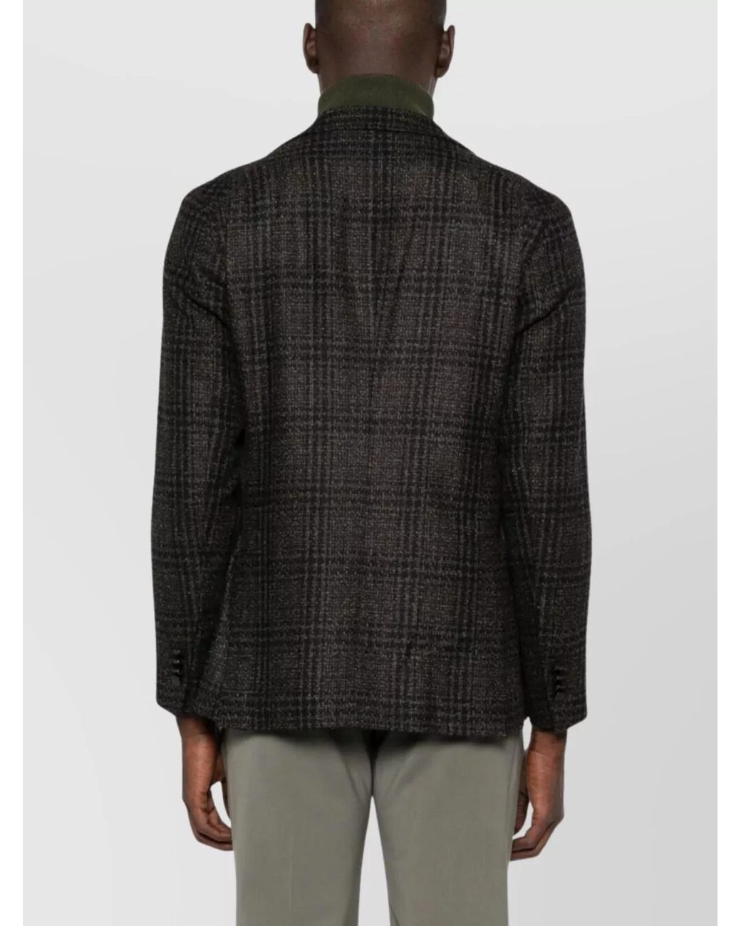 Tagliatore Black Virgin Wool Suit Jacket for men
