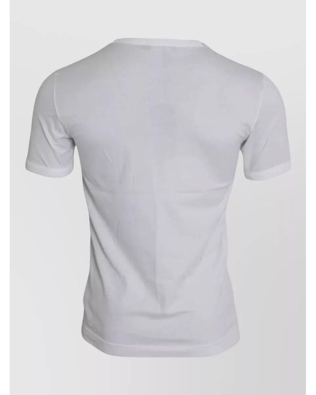 Dolce & Gabbana Gray Cotton Logo-Print Short-Sleeve T-Shirt for men