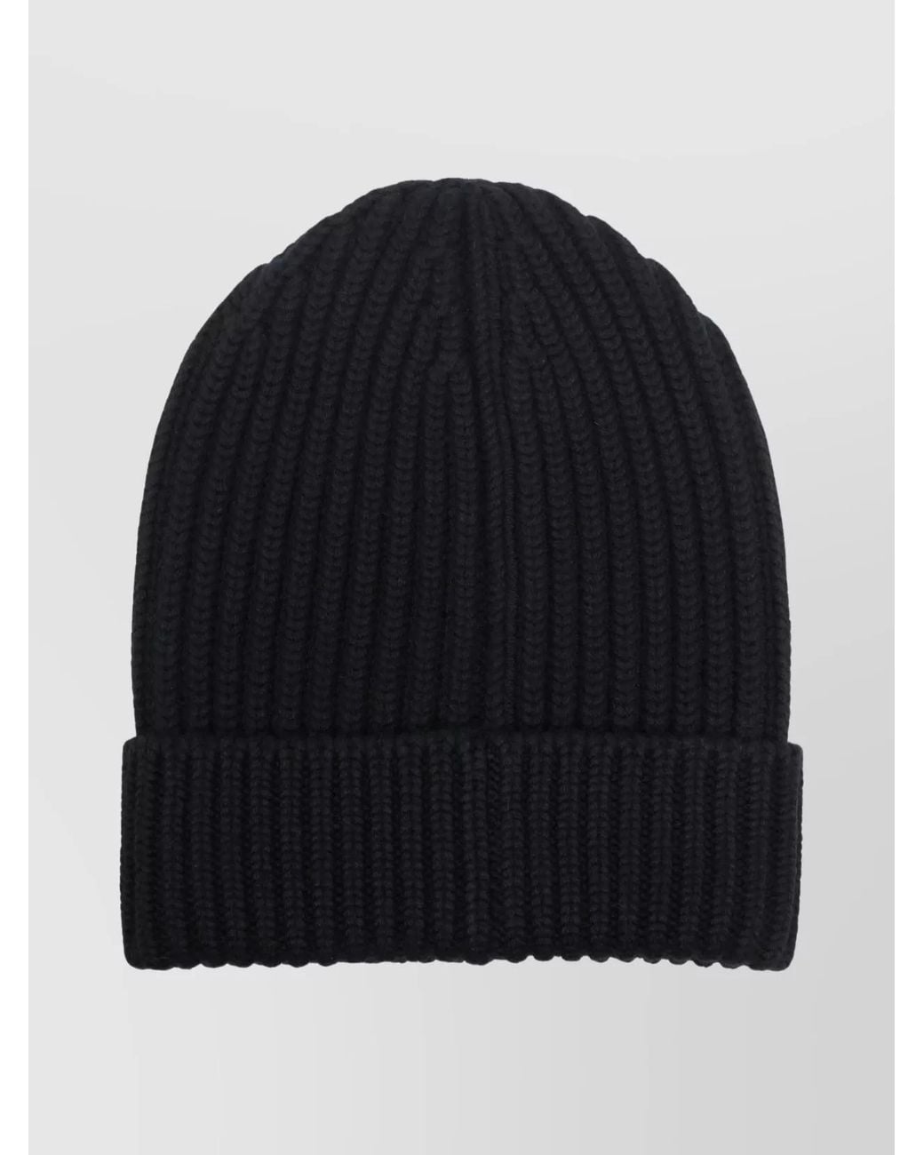 Dolce & Gabbana Blue Wool Ribbed Beanie