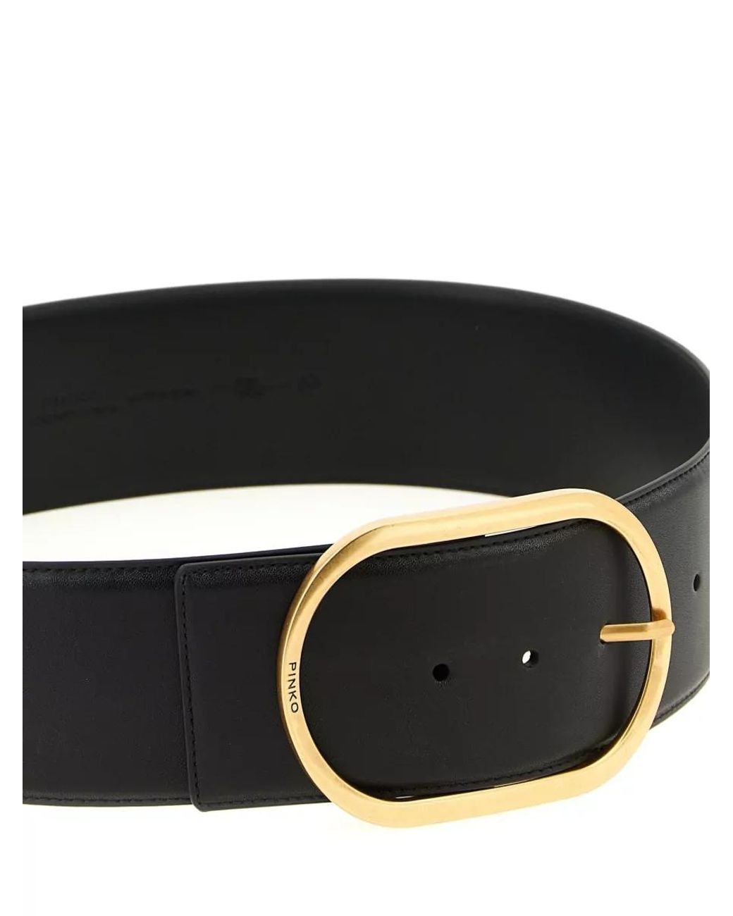 Pinko Black Leather Belt
