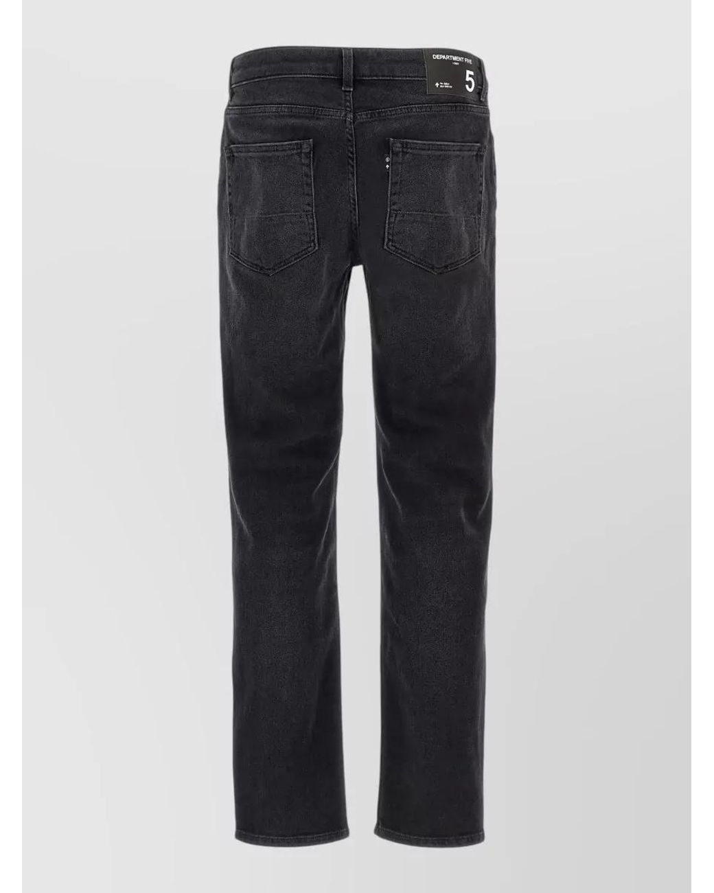 Department 5 Blue Denim Cropped Straight-Leg Jeans for men