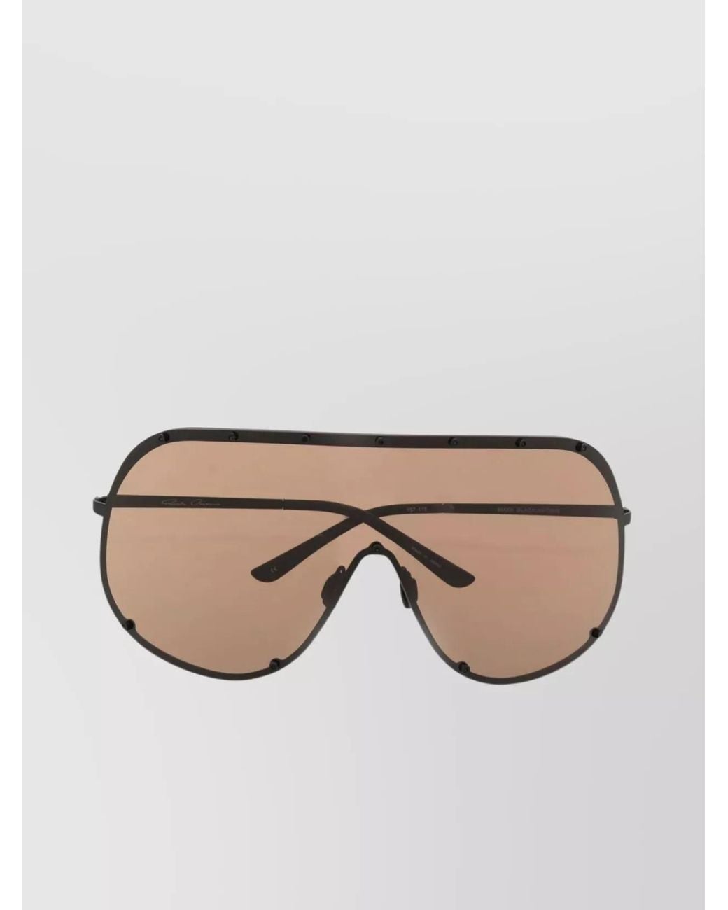 Rick Owens Natural Oversized Shield Sunglasses for men