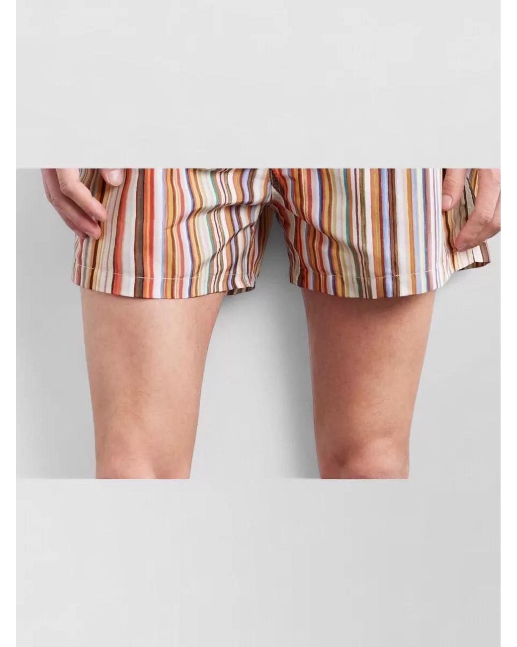 Paul Smith White Printed Swim Shorts for men