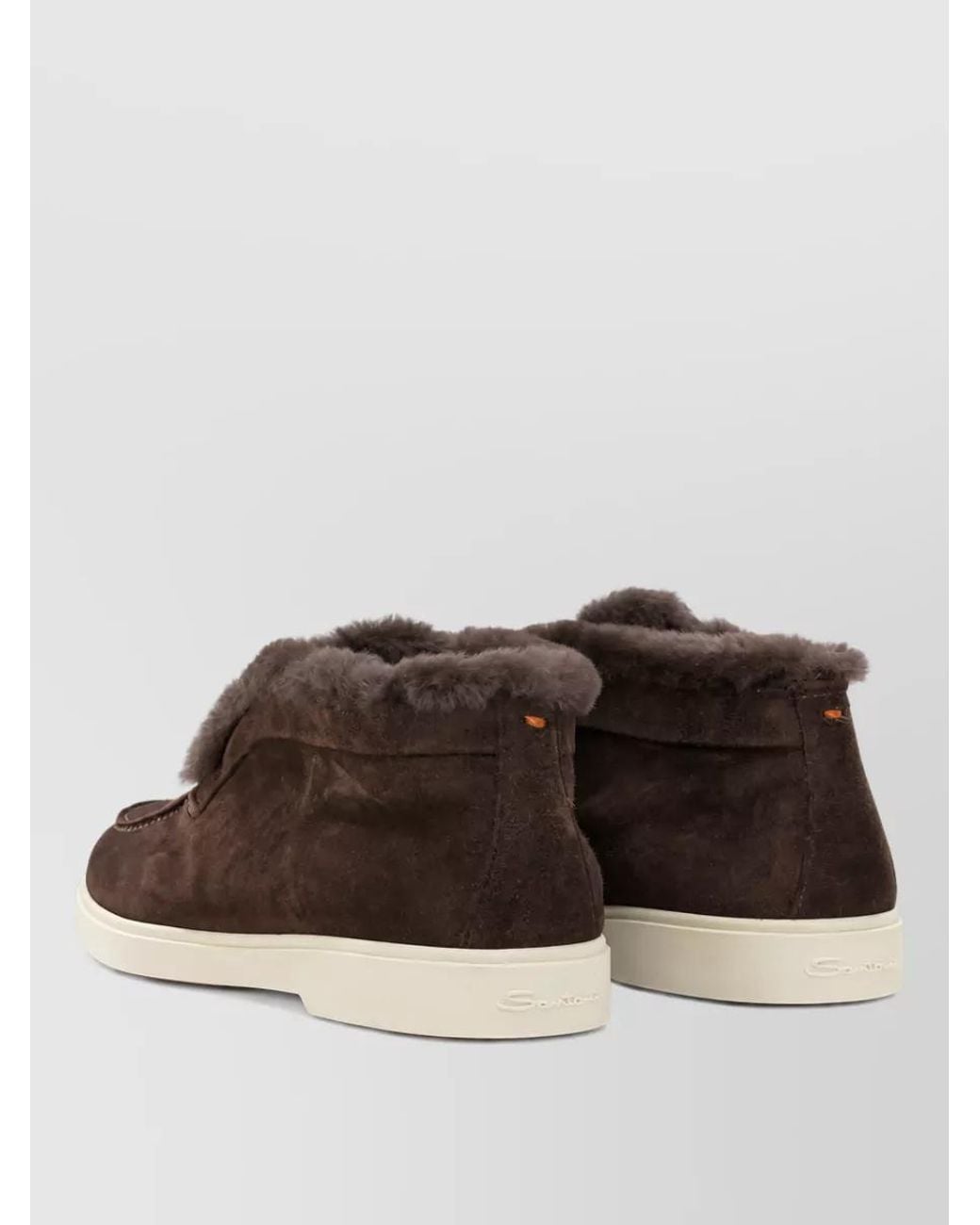 Santoni Brown Suede Leather Boots
