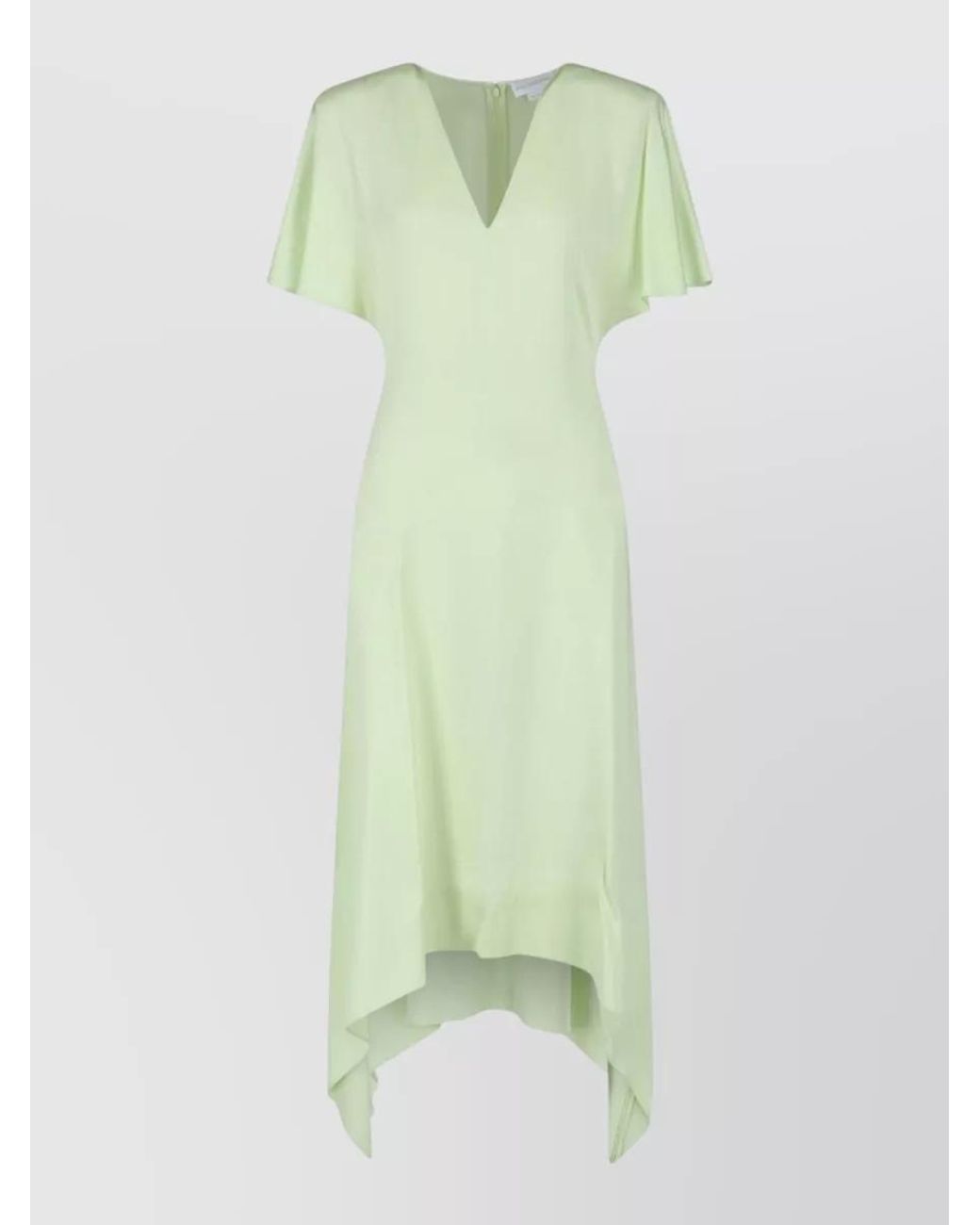 Stella McCartney Green Satin Midi Dress