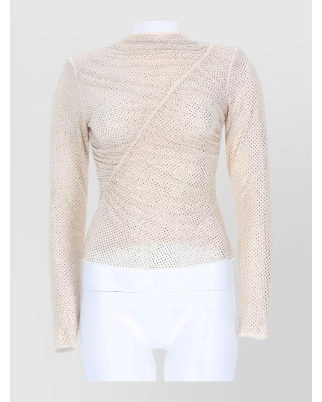 Self-Portrait White Crystal-Embellished Slim-Fit Jacket
