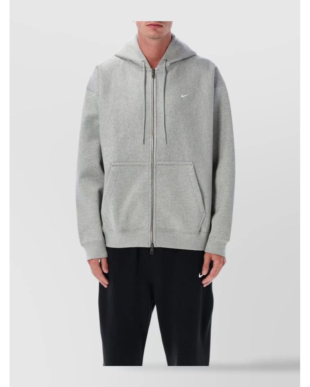 Nike Gray Relaxed-Fit Zip Hoodie for men