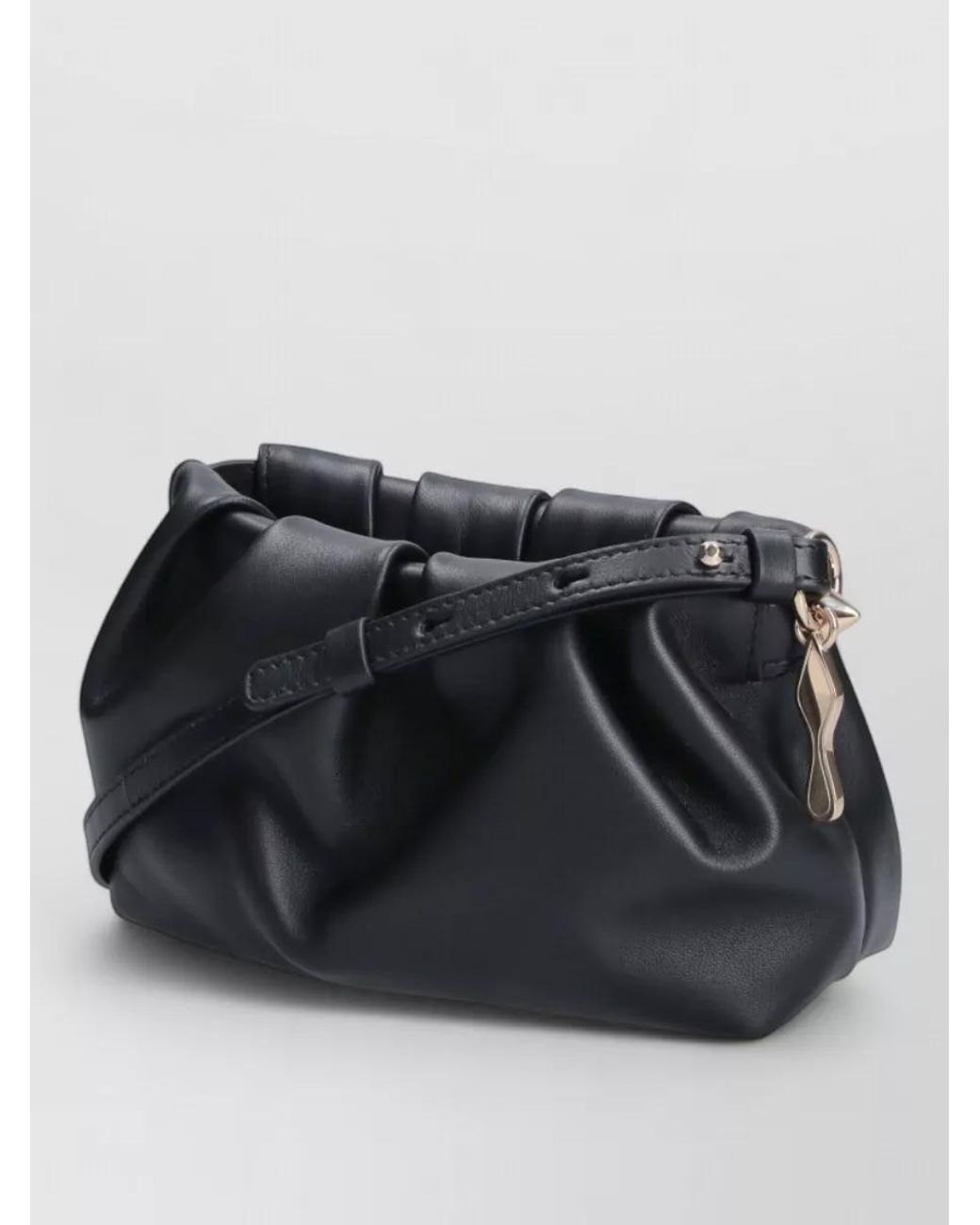 Christian Louboutin Black Eva Mini Leather Clutch Bag