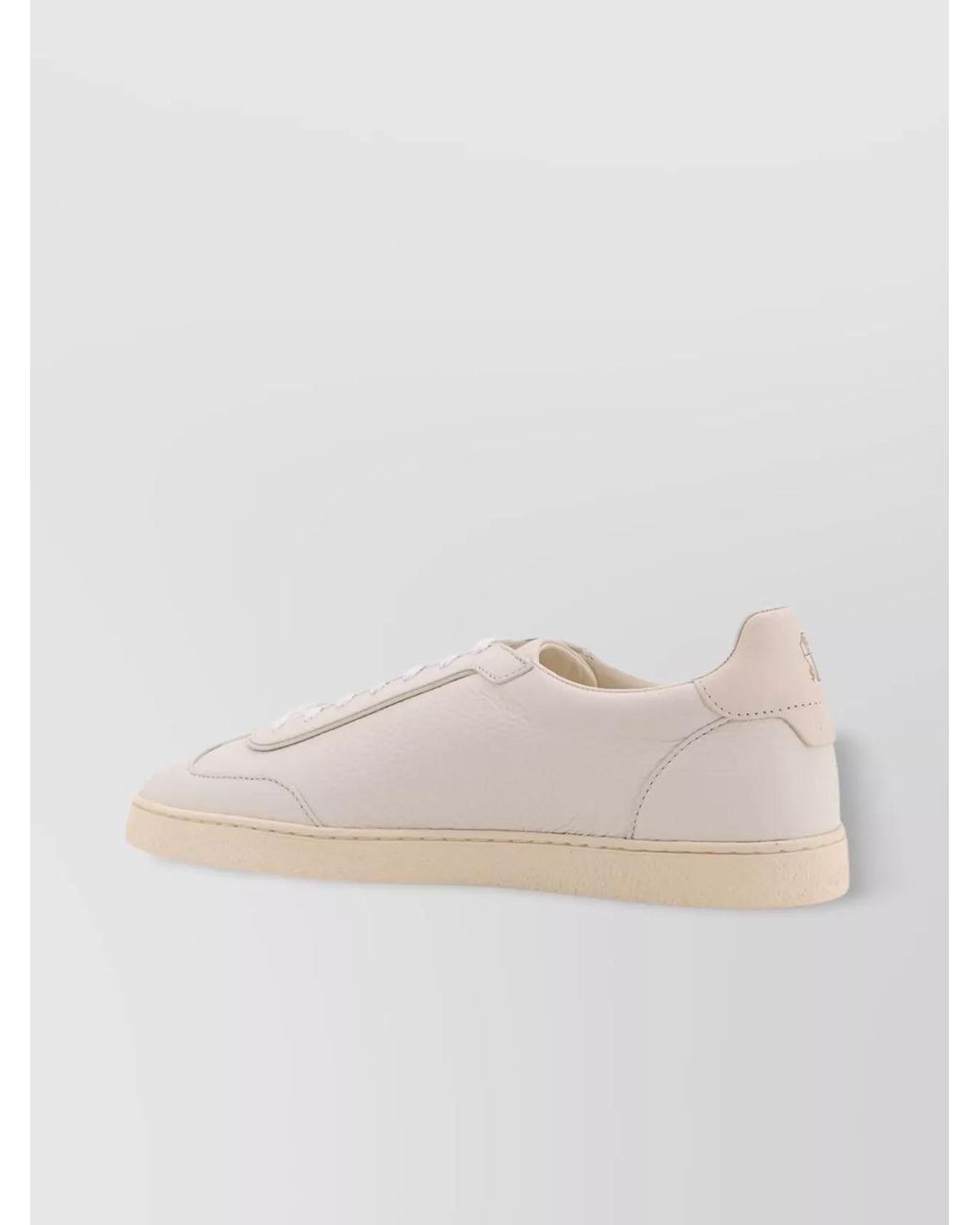 Brunello Cucinelli Natural Leather Low-Top Sneakers for men