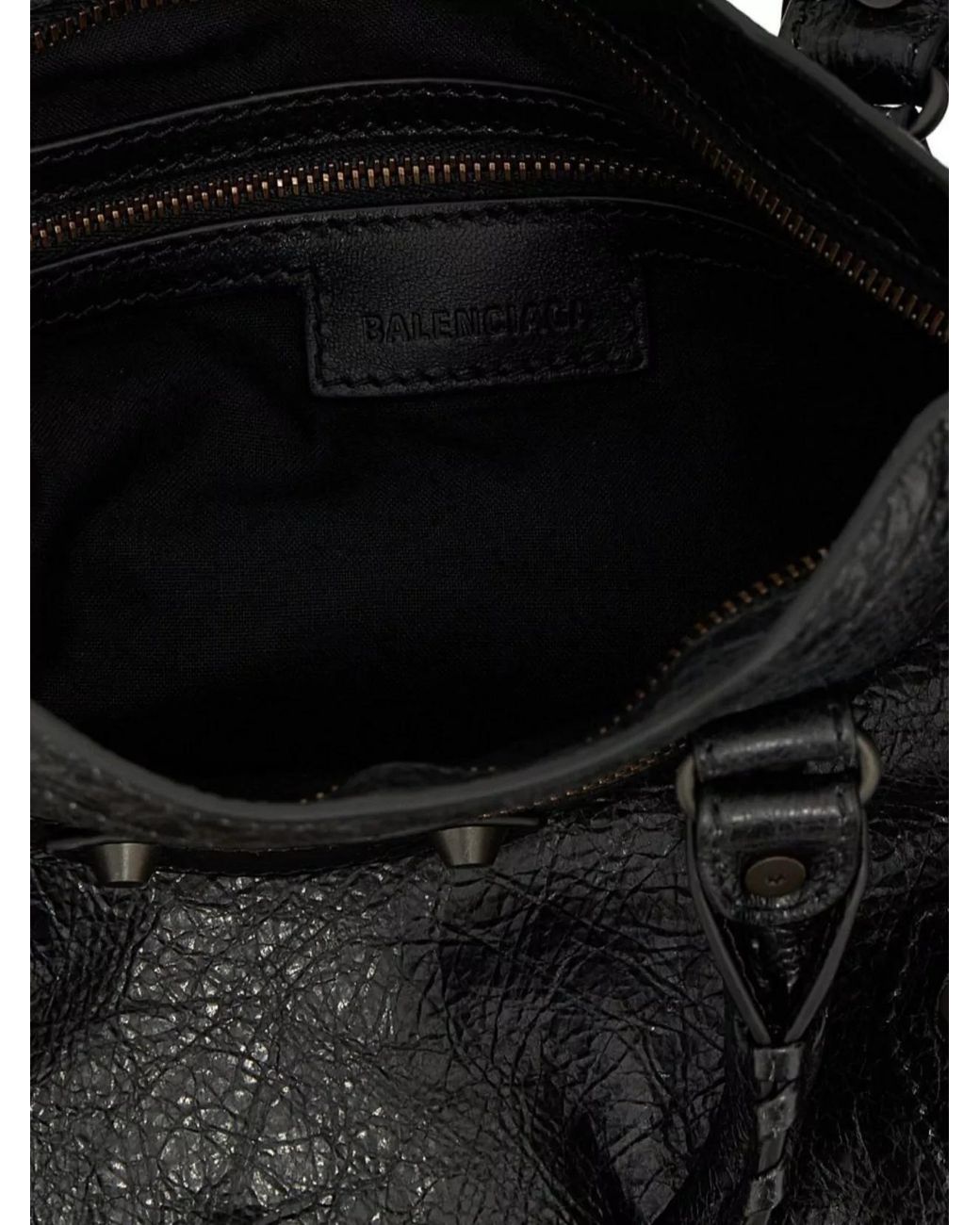Balenciaga Black Le City Small Lamb Leather Shoulder Bag