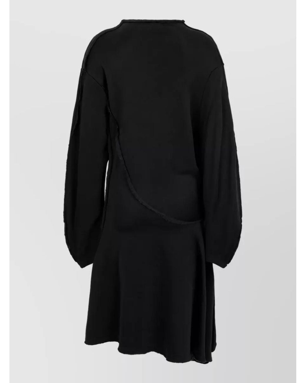 DIESEL Black Asymmetric Long-Sleeve Dress