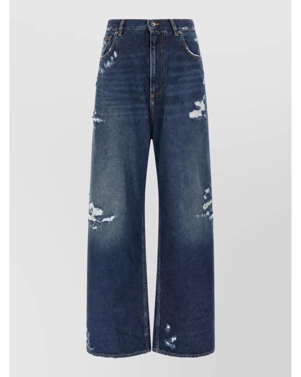 Dolce & Gabbana Blue Denim Wide Leg Jeans