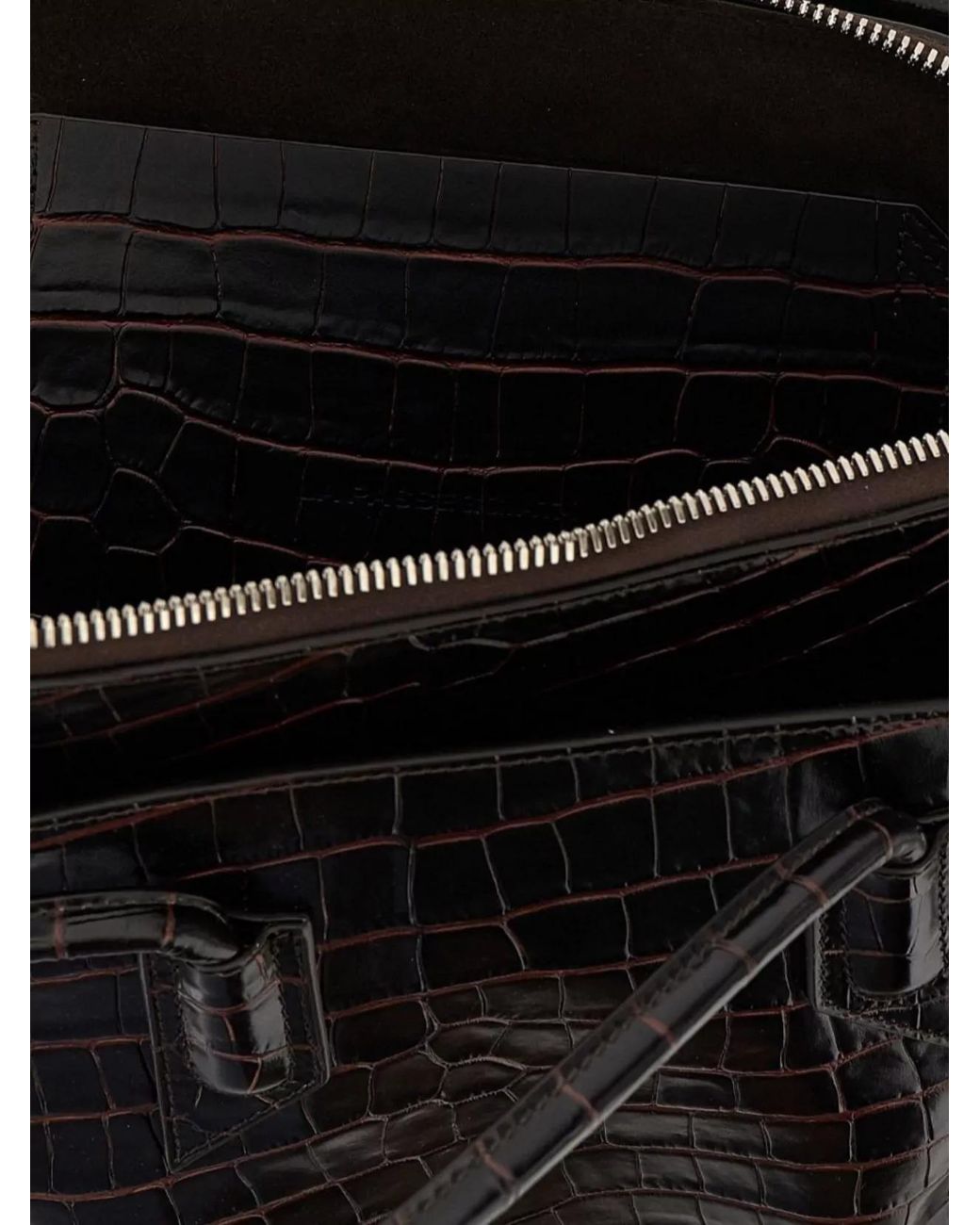 The Attico Black Medium Leather Shoulder Bag