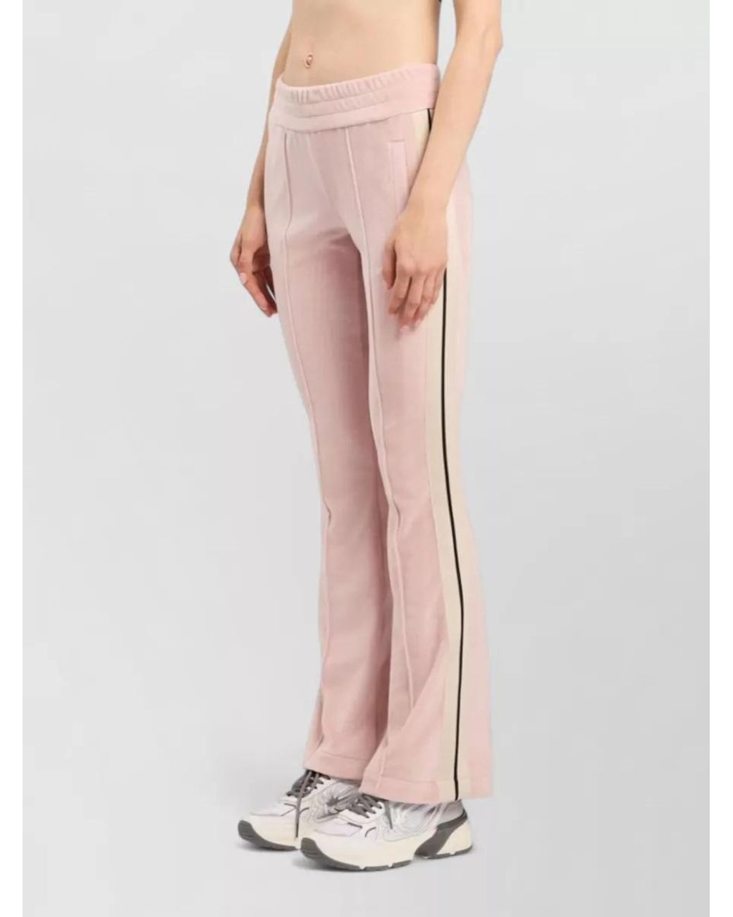 Palm Angels Pink Chenille Flared Track Pants