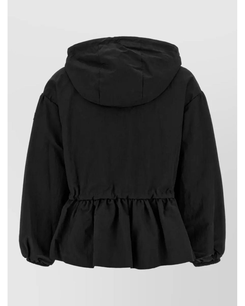 Tatras Black Nylon Hooded Oversized Coat