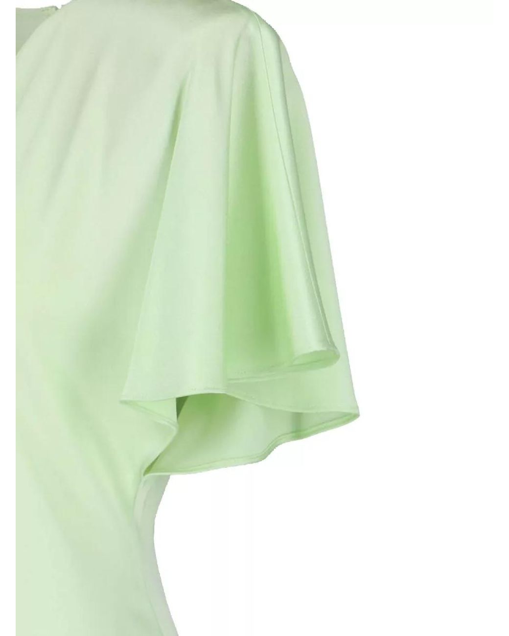 Stella McCartney Green Satin Midi Dress